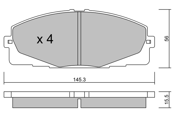 Sada brzdových platničiek kotúčovej brzdy AISIN